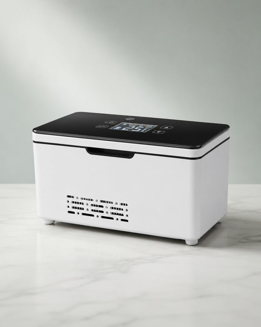 Mini refrigerated cooler with touch screen control