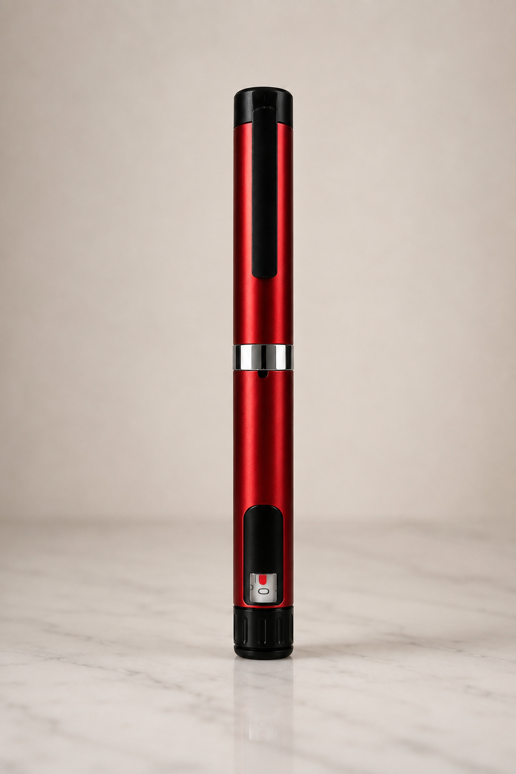 Peptide Injection Pen - Reusable Metal, Red