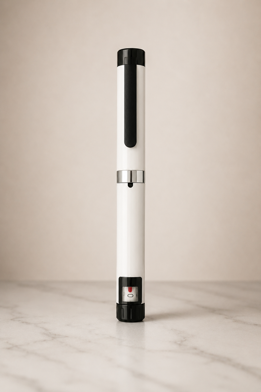 Peptide Injection Pen - Reusable Metal, White