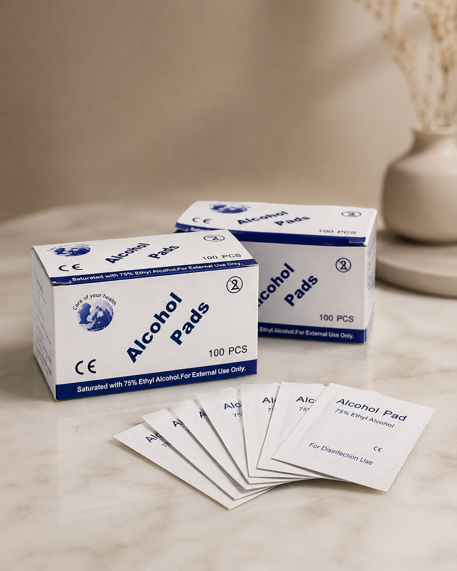Alcohol prep wipes, box of 100, 75% ethyl alcohol