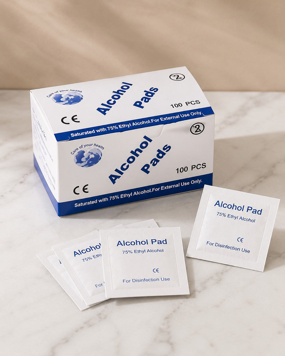 Alcohol prep wipes, individually wrapped